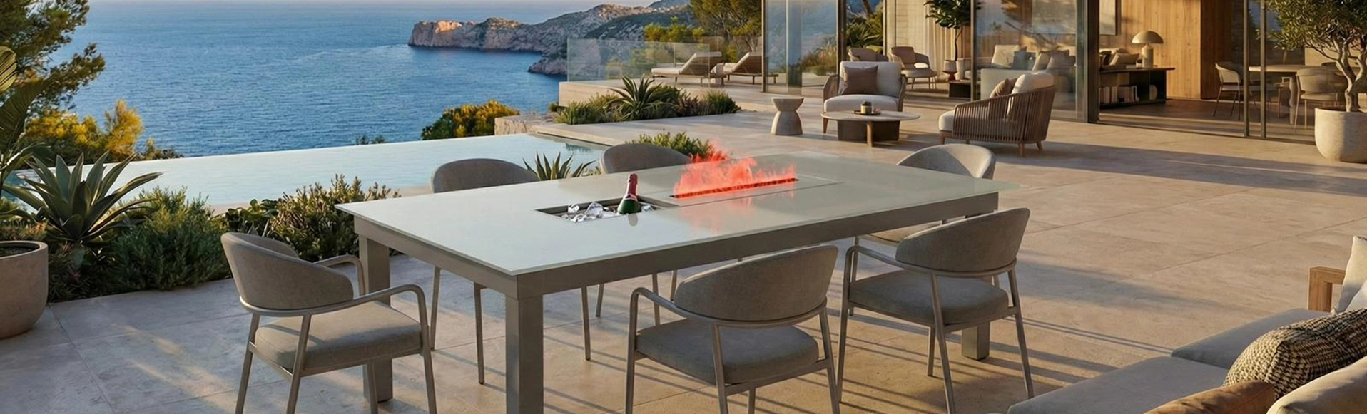 Aluminiumtisch Fire & Ice