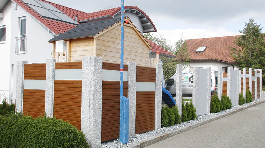Sichtschutz Ischgl, Holzdekor, Sondermodell in Holzdekor