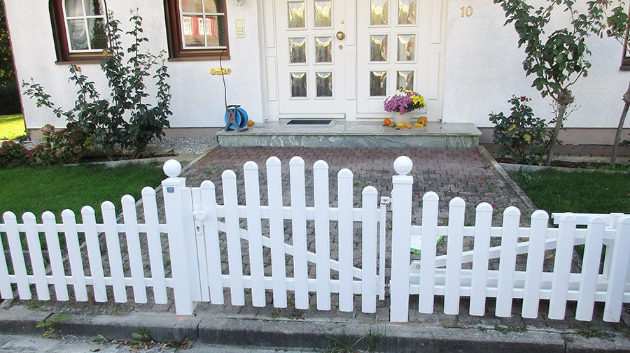 Drehtor Stuttgart, 1Flügel, Überziehung, weiß