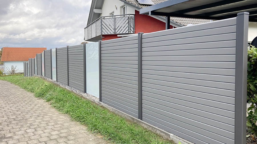 Sichtschutzkombination Wien/Delemont, RAL 9007 + DB 703