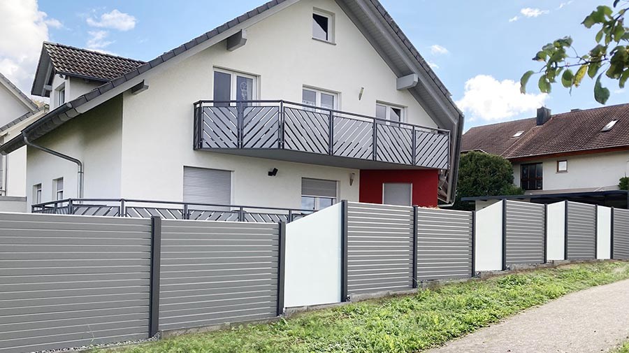 Sichtschutzkombination Wien/Delemont, RAL 9007 + DB 703