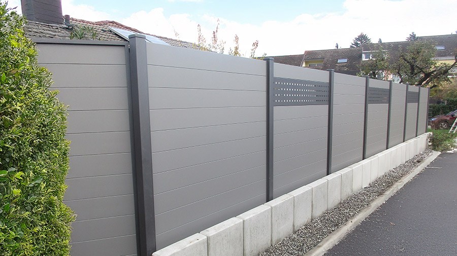 Aluminium Sichtschutz mit Lochblech