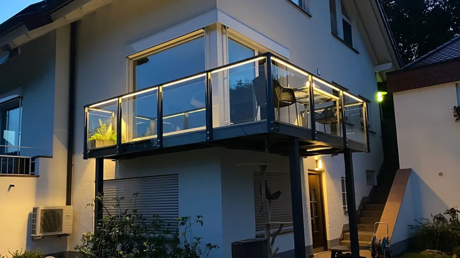 Beleuchtung Balkongeländer