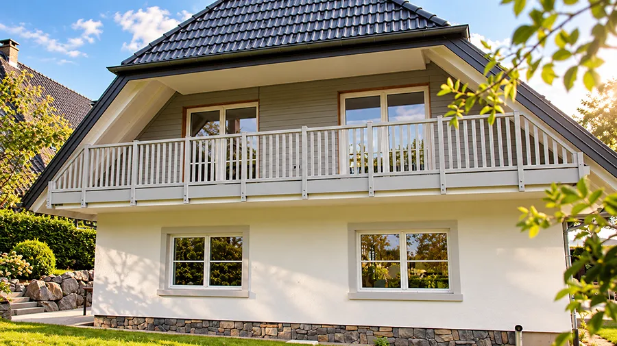 Balkongeländer Haslach, Farbe: RAL 9007