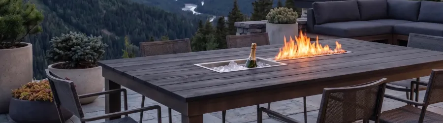 Aluminiumtisch "Fire & Ice"